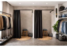 Примірочна настінна 100×100 см чорна — каркас з труби 15×30 мм